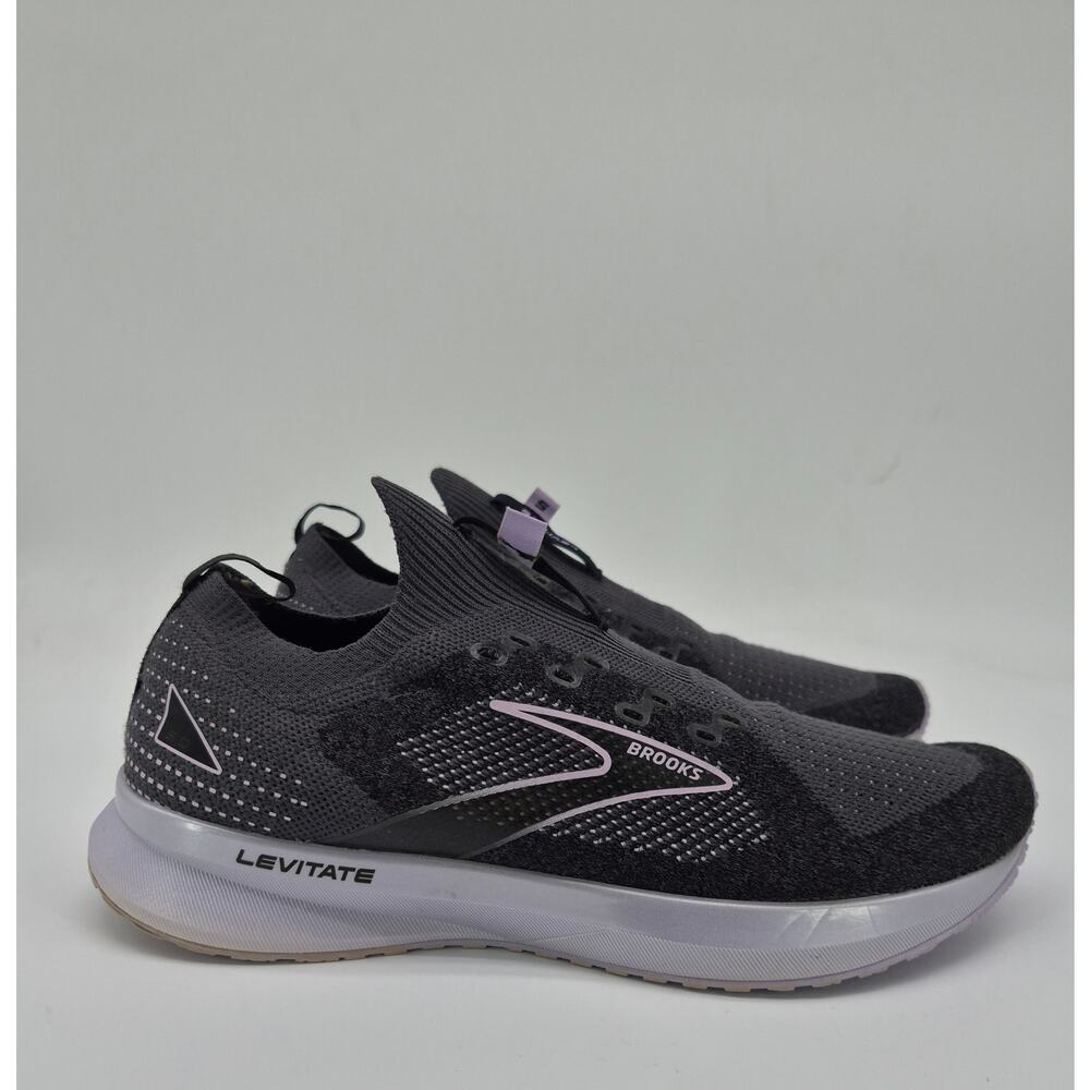 Brooks Levitate StealthFit 5 Women’s Running Shoes Gray Black Pink US 9.5